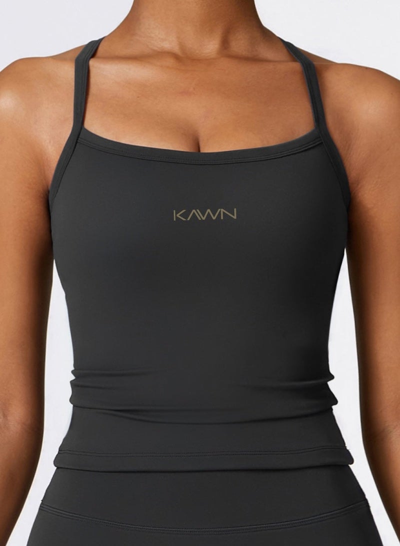 كون.يوغا بلوزة كامي نسائية بظهر على شكل حرف  وفتحة رقبة مربعة - Image 5