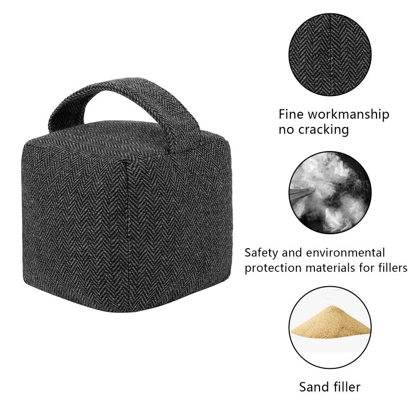 jioko 4.4 lbs Heavy-Duty Door Stopper, Decorative Door Stopper, Weighted Fabric Door Stopper for Bedroom, Living Room, Interior & Exterior Doors, Also for Door Prop for Cats Dogs - Image 3