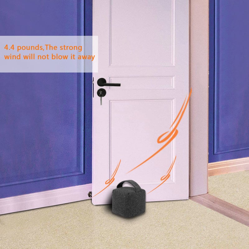 jioko 4.4 lbs Heavy-Duty Door Stopper, Decorative Door Stopper, Weighted Fabric Door Stopper for Bedroom, Living Room, Interior & Exterior Doors, Also for Door Prop for Cats Dogs - Image 5