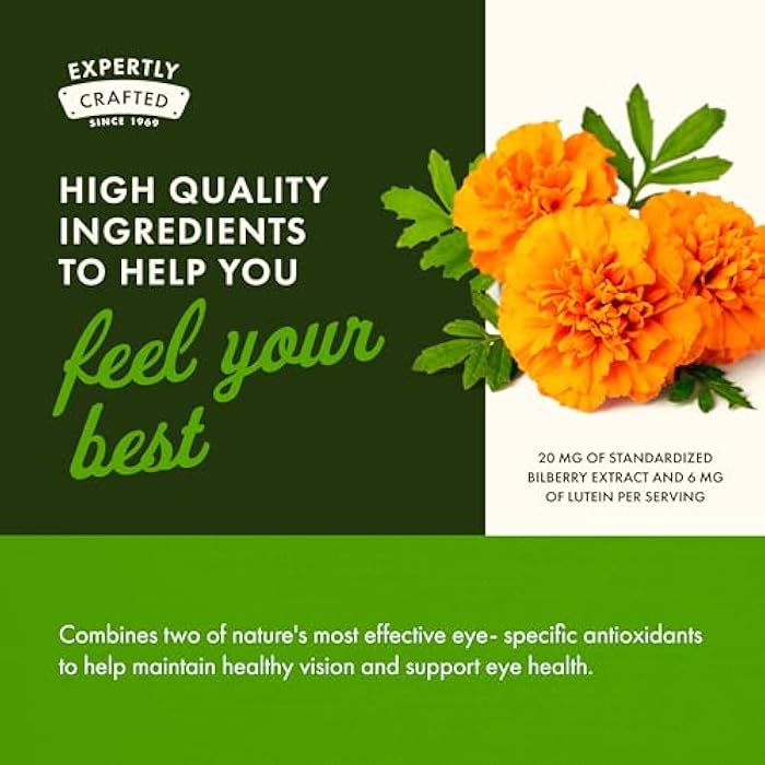 Swanson Standardized Lutein & Bilberry - Natural Supplement Promoting Eye Sight & Eye Health - Formula to Help Reduce Eye Fatigue & Strain - (120 Softgels) - Image 5