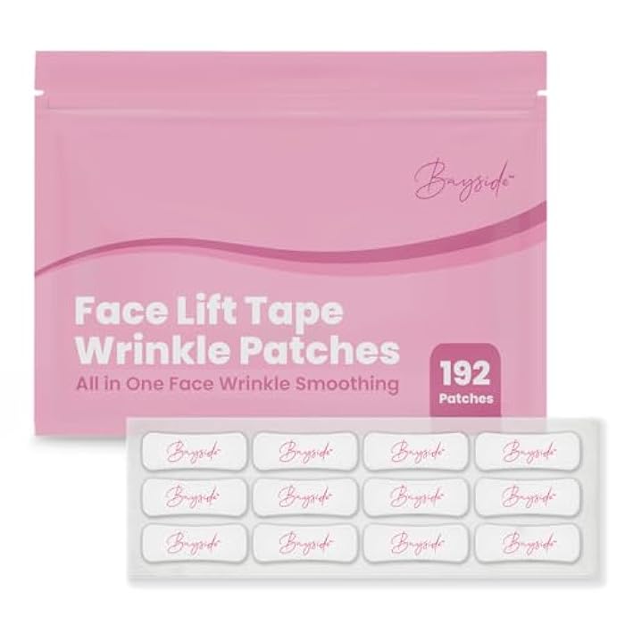 Bayside Face Lift Tape for Wrinkles and Tightening | Skin Lifting Tape for Smoothing Lines | Eye Lifting Strips for a Firm Look | Wrinkle-Reducing for Skin | Easy-to-Use Face Lifters | Pack Includes 192 Count - Image 1