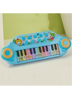 Hihonor Toddler Piano Toy Keyboard, 24 Keys Toy Piano for Baby, Multifunctional Baby Piano Girl Toys Kids Piano Keyboard Toy for Toddlers, Birthday Gifts for 1-6 Years Old Boys and Girls Gifts (Blue)  - Image 1