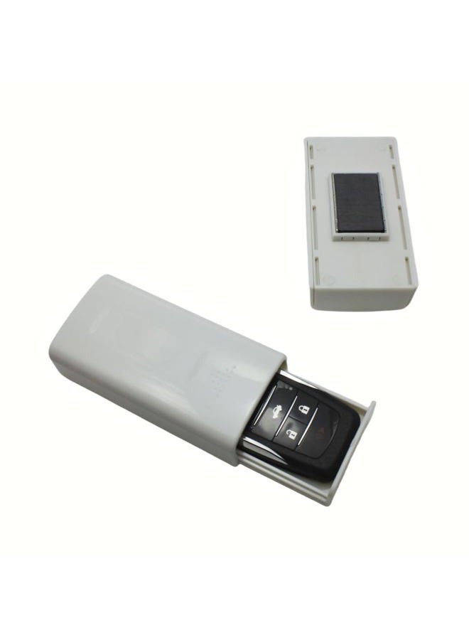 Omana Magnetic Hide-a-Key Holder - Strong Magnet Car Safe, Emergency Box, Secret Case for House Home (White), Standard, (GIV22) - Image 1