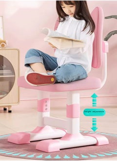  CityRiya-Long مكتب مكتب الأطفال والكراسي ، مكتب دراسة الأطفال مع كرسي ، مجموعة كرسي مكتب دراسة الأطفال ، طاولة مكتب الدراسة الخشبية المدرسية ومجموعة الكرسي ، كرسي طالب الطالب لصالح فتاة بوي ، وردي  - Image 2