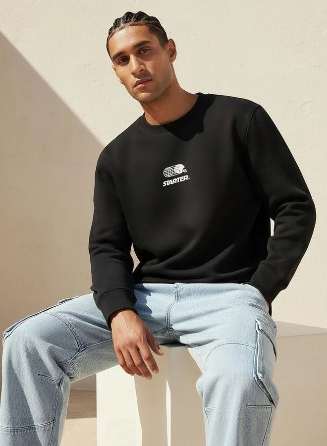 Starter  Starter Men Regular Fit Logo Print Sweatshirt for Men | Best Price UAE
