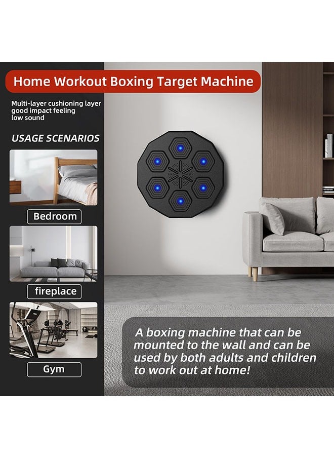 Arabest - Smart Music Boxing Machine,USB Rechargeable Boxing Equipment with Bluetooth Connection Electronic Wall Mount Lighted Target Boxing Trainer for Kids and Adults - Image 1