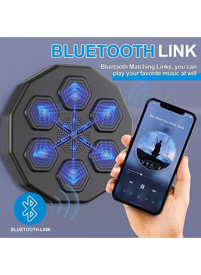 Arabest - Smart Music Boxing Machine,USB Rechargeable Boxing Equipment with Bluetooth Connection Electronic Wall Mount Lighted Target Boxing Trainer for Kids and Adults - Image 1