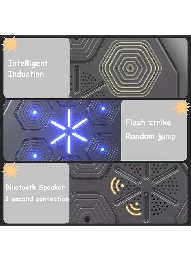 Arabest - Smart Music Boxing Machine,USB Rechargeable Boxing Equipment with Bluetooth Connection Electronic Wall Mount Lighted Target Boxing Trainer for Kids and Adults - Image 1