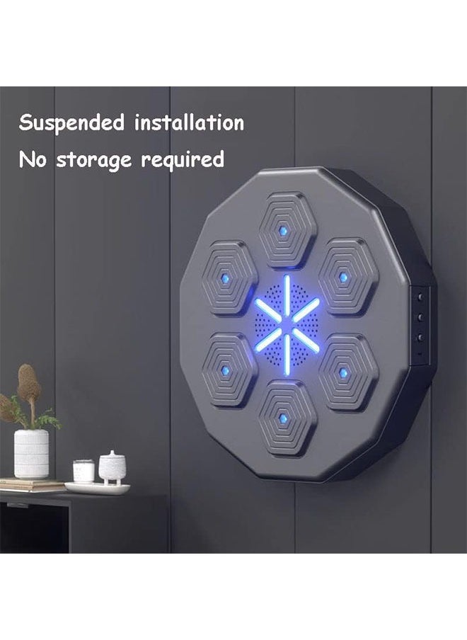 Arabest - Smart Music Boxing Machine,USB Rechargeable Boxing Equipment with Bluetooth Connection Electronic Wall Mount Lighted Target Boxing Trainer for Kids and Adults - Image 1