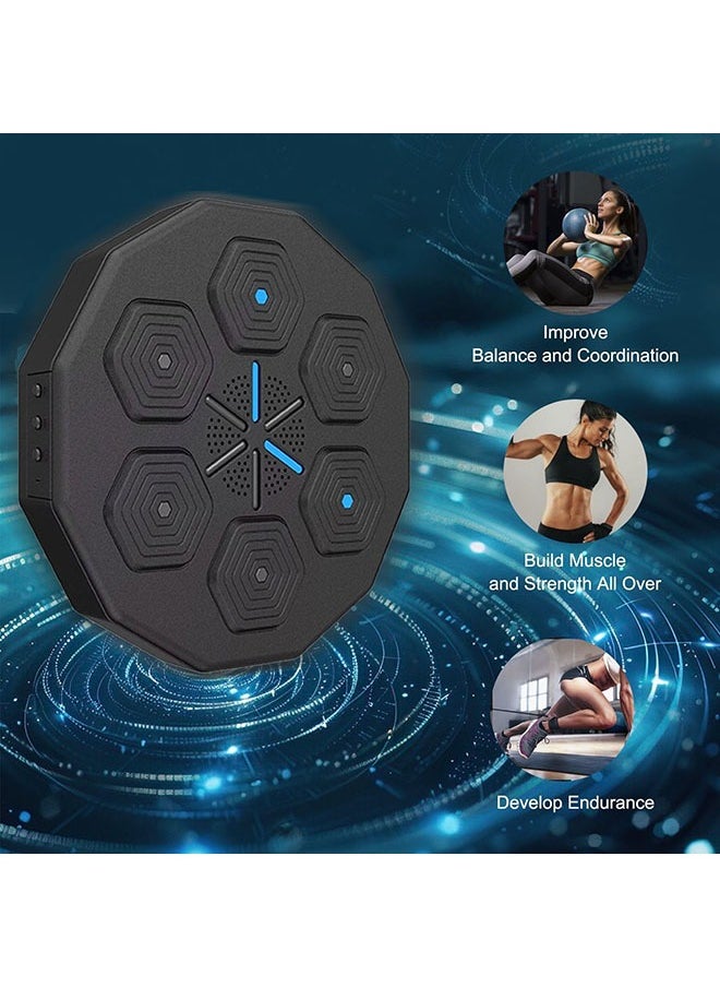 Arabest - Smart Music Boxing Machine,USB Rechargeable Boxing Equipment with Bluetooth Connection Electronic Wall Mount Lighted Target Boxing Trainer for Kids and Adults - Image 1