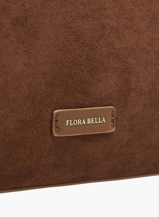 Flora Bella By Shoexpress Solid Tote Bag with Double Handles and Zip Closure