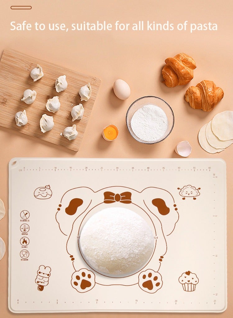 Extra-large bear silicone baking pad for kneading dough 70*50  - Image 3