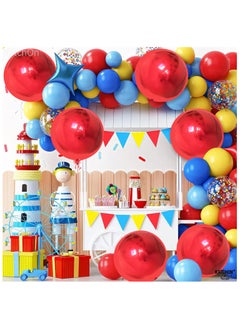 KATCHON Red Balloons 22 Inch Pack of 6 | 4D Red Metallic Balloons for Birthday Decorations  - Image 2
