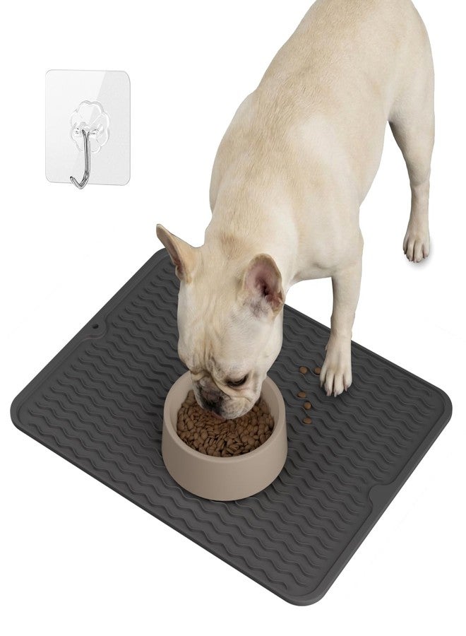Sweet Elegance Silicone Cat and Dog Food Mat with Striped,Anti-Slip Pet Feeding Mat for Floors Waterproof,Suitable for Small Medium Dogs Cats Puppy Kitten, Bowl Placemat for Food and Water to Protect Floors - Image 1