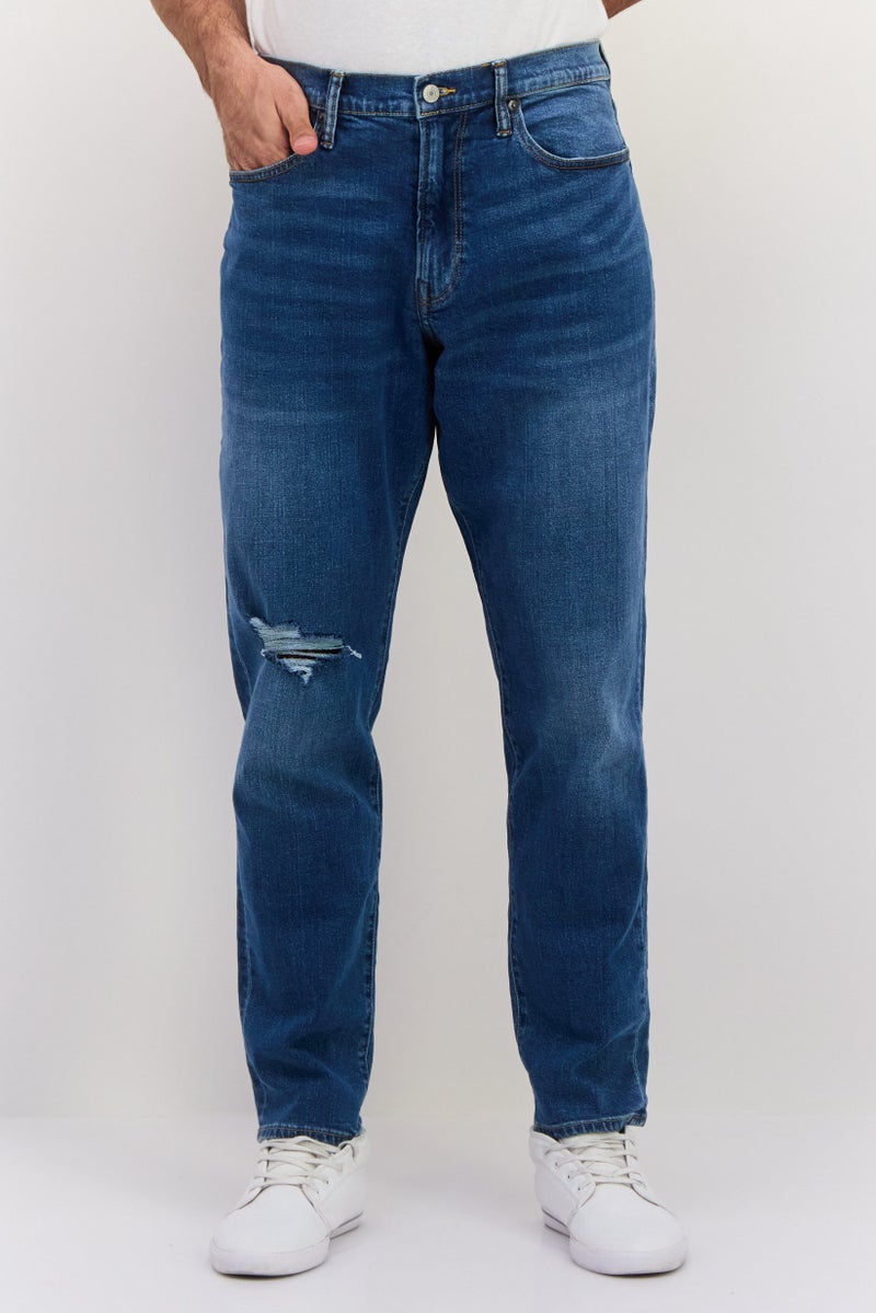 GAP Men Slim Fit Wash Stretchable Jeans, Blue - Image 1