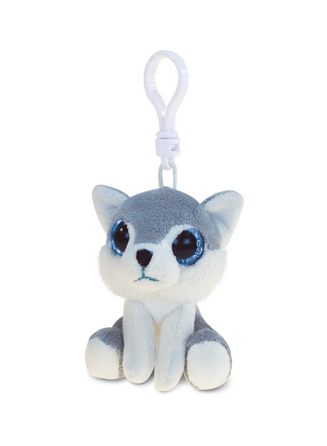 Puzzled DolliBu Big Eyes Wolf Stuffed Animal Keychain - Super Soft Wolf Keychain Wildlife Animal Plush for Backpacks, Car Keys, or Purse, Cute Wolf Keychain Charm with Fun Buddy Clip - 6 Inches - Image 1