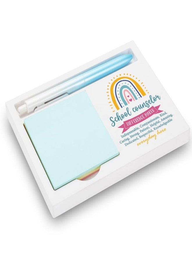 FOUGSTA School Counselor Appreciation Gift, Inspirational Desk Decor with Rainbow Quote, Wooden Sticky Note Holder with Counselor Words, 16.5 x 12 x 1.5 cm,XXW16 - Image 1