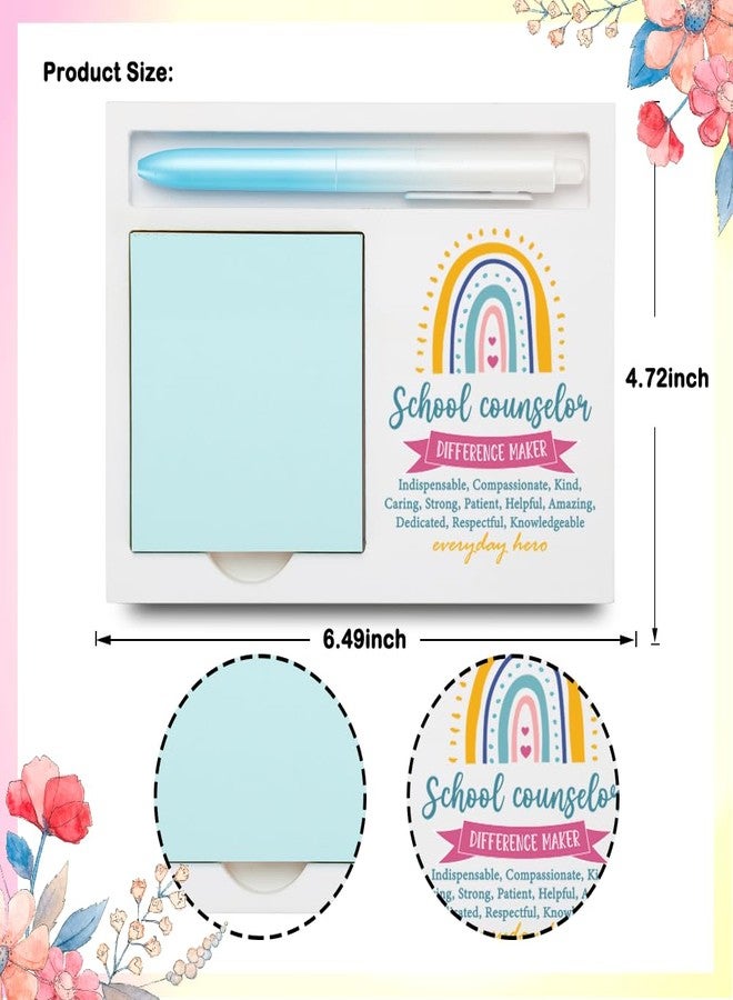 FOUGSTA School Counselor Appreciation Gift, Inspirational Desk Decor with Rainbow Quote, Wooden Sticky Note Holder with Counselor Words, 16.5 x 12 x 1.5 cm,XXW16 - Image 5