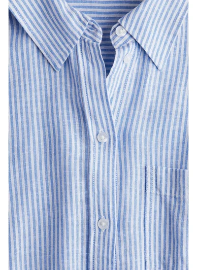 اتش اند ام Linen-blend shirt