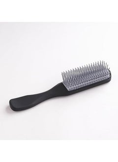 Kuber Industries Hair Brush | Bristles Brush | Hair Brush With Paddle | Brush For Curly Wavy Hairs | Suitable For All Hair Types | Hair Brush Styling Hair | C19Blk | Black  - Image 1
