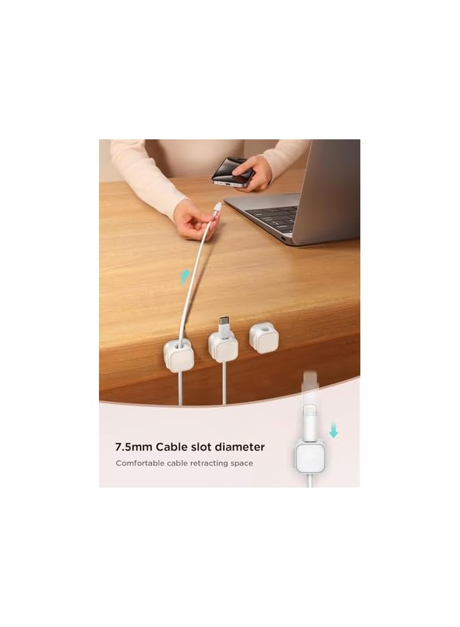 Green Tiger Magnetic Cord Holder,Cord Organizer Cable Clip for Desk Management,Smooth Adjustable Cable Clip,Wire Holder Keeper Organizer for Home Office Desk Phone Car Wall Desktop Nightstand(12 Pack) - Image 5