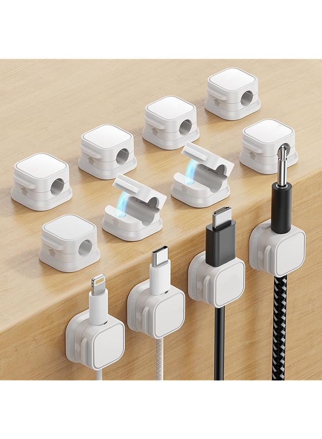 Green Tiger Magnetic Cord Holder,Cord Organizer Cable Clip for Desk Management,Smooth Adjustable Cable Clip,Wire Holder Keeper Organizer for Home Office Desk Phone Car Wall Desktop Nightstand(12 Pack) - Image 1