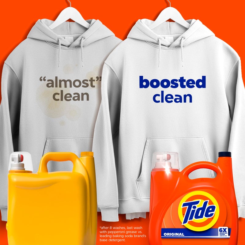 Tide Liquid Laundry Detergent, Original Scent, 125 fl oz, 100 Loads, Boosted Clean Even in Cold Water with Concentrated Washing Soap - Image 2