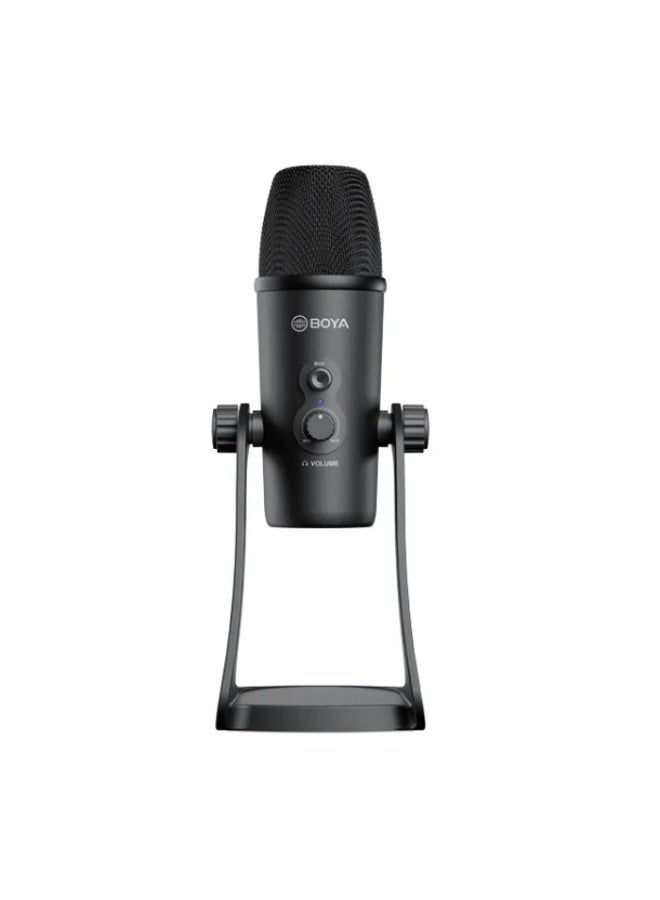 Boya BY-PM700 USB Desktop Microphone for PC with four pickup patterns, headphone output and volume control, ideal for podcasting, streaming and more. - Image 1