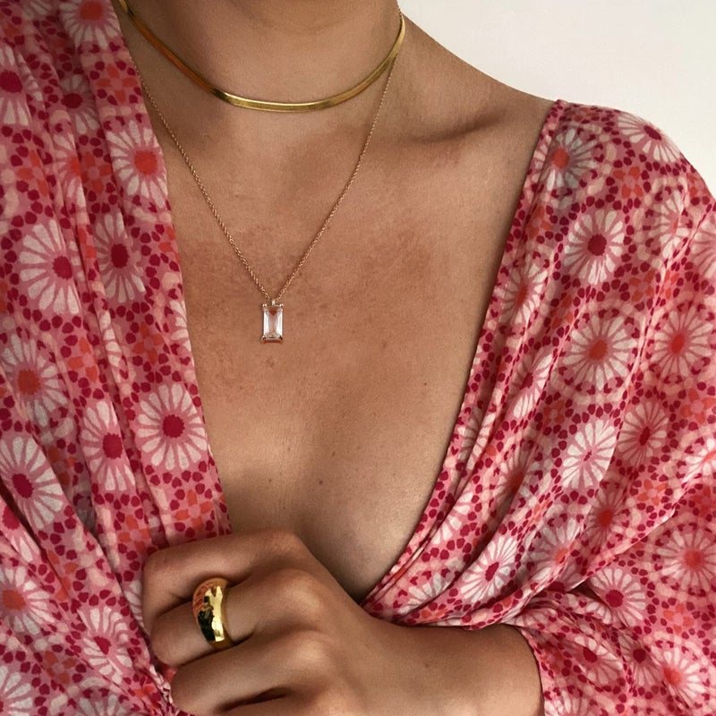 Tewiky 14k Gold Plated Layered Herringbone Necklaces Simple Gold Plated Choker Jewelry Layered Necklaces Handmade Necklace for Womens - Image 4