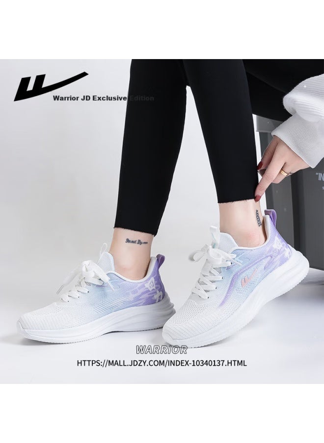 Huili Official Women's Shoes, Autumn Sports Shoes For Women, New Trendy Running Shoes, White Blue Purple, Size 36