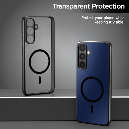 Pikkme Back Cover for Samsung Galaxy M17 5G / A17 5G / F17 5G | Hard Transparent Case | Mag-Safe Compatible | Shockproof & Scratch-Resistant (Black Mag-Safe) - Image 3