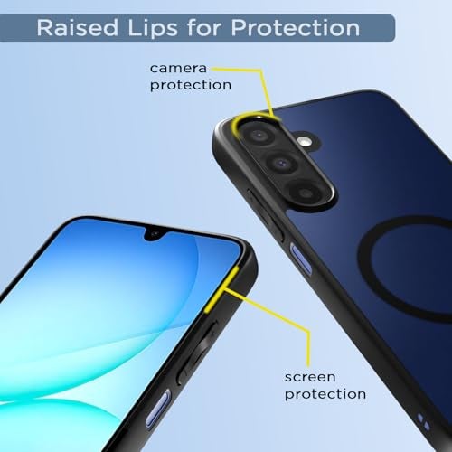 Pikkme Back Cover for Samsung Galaxy M17 5G / A17 5G / F17 5G | Hard Transparent Case | Mag-Safe Compatible | Shockproof & Scratch-Resistant (Black Mag-Safe) - Image 4