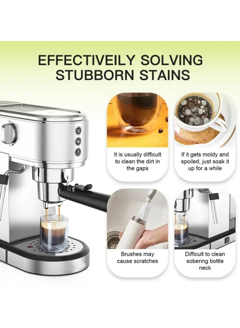 APPTRIN 16 قطعة منظف ماكينة الإسبريسو كبسولات تنظيف ماكينة القهوة تزيل زيوت القهوة والروائح تنعش ماكينة الإسبريسو أقراص تنظيف ماكينة الإسبريسو أقراص إزالة زيوت القهوة - Image 5