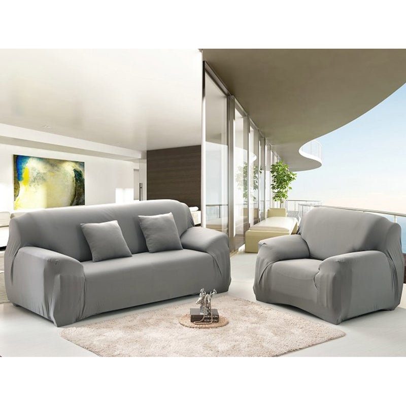 One-seat High Elasticity Anti- Chair Covers Sofa Cover Slipcover Couch (Grey) - Image 5