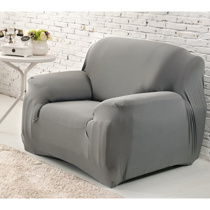 One-seat High Elasticity Anti- Chair Covers Sofa Cover Slipcover Couch (Grey) - Image 1