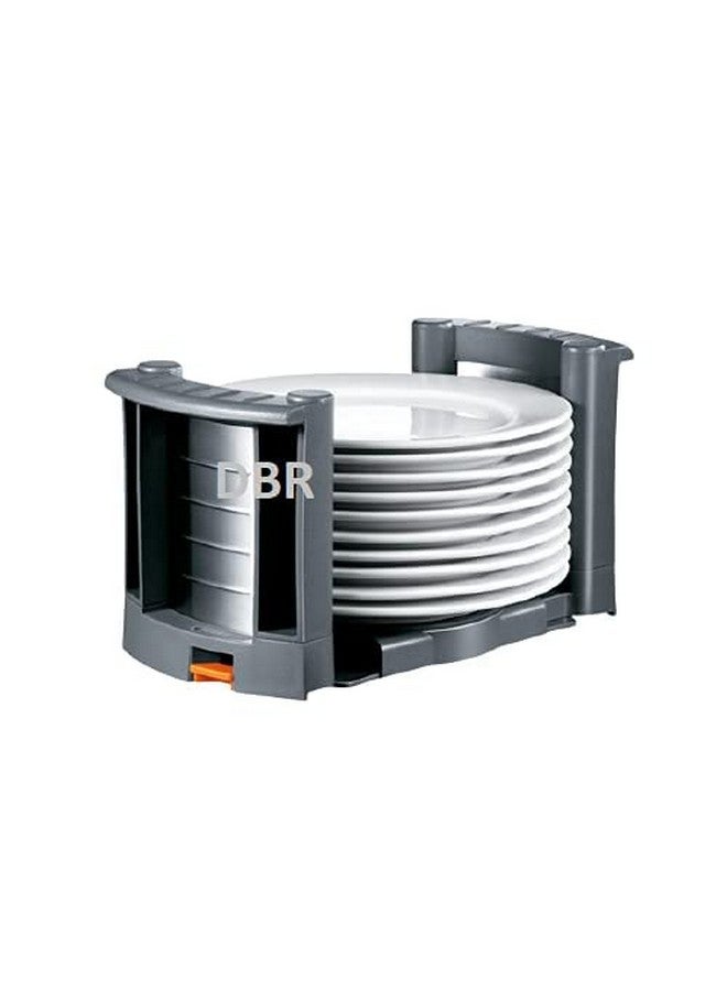 DBR Plastic Pvc Adjustable Dish Plate Holder In Kitchen (Imported, Grey) Modular Kitchen Hardware & Accessories - Image 1