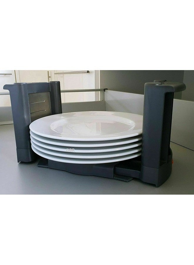 DBR Plastic Pvc Adjustable Dish Plate Holder In Kitchen (Imported, Grey) Modular Kitchen Hardware & Accessories - Image 2