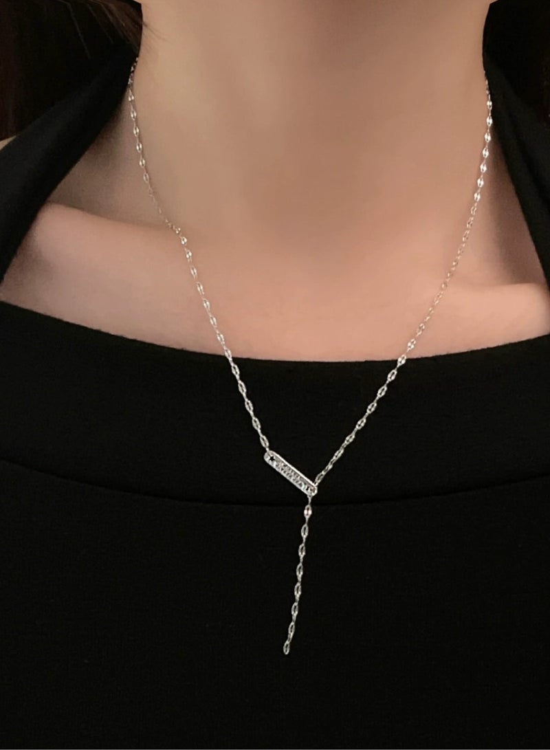 Goolsky Silver Necklace for Women – New Summer Light Luxury Collarbone Chain, Indie Chic & Versatile  - Image 2