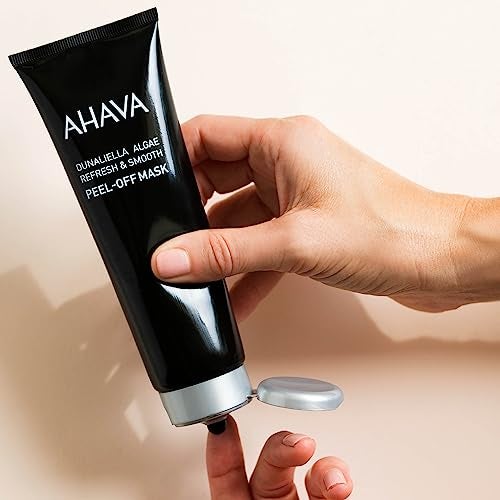 AHAVA Dunaliella Algae Refresh & Smooth Peel-off Mask - Black refreshing peel-off mask to revive the skin, lift away fatigue, helps against blackheads & clogged pores, with Osmoter, 4.2 Fl.Oz - Image 4