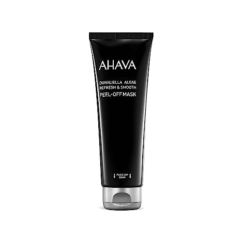 AHAVA Dunaliella Algae Refresh & Smooth Peel-off Mask - Black refreshing peel-off mask to revive the skin, lift away fatigue, helps against blackheads & clogged pores, with Osmoter, 4.2 Fl.Oz - Image 1