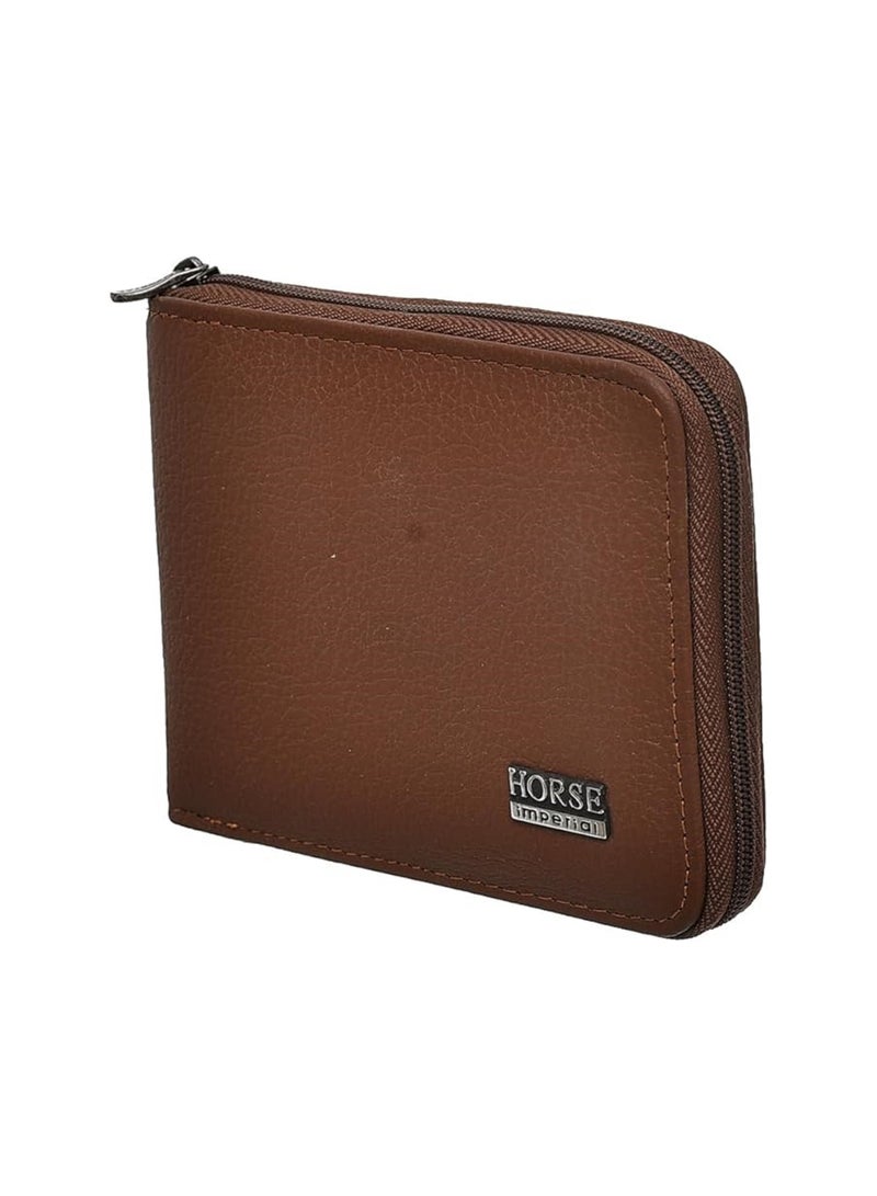 Horse High quality Imperial Horse wallet for men, made of leather, Havan color, brown, faux leather - Image 1