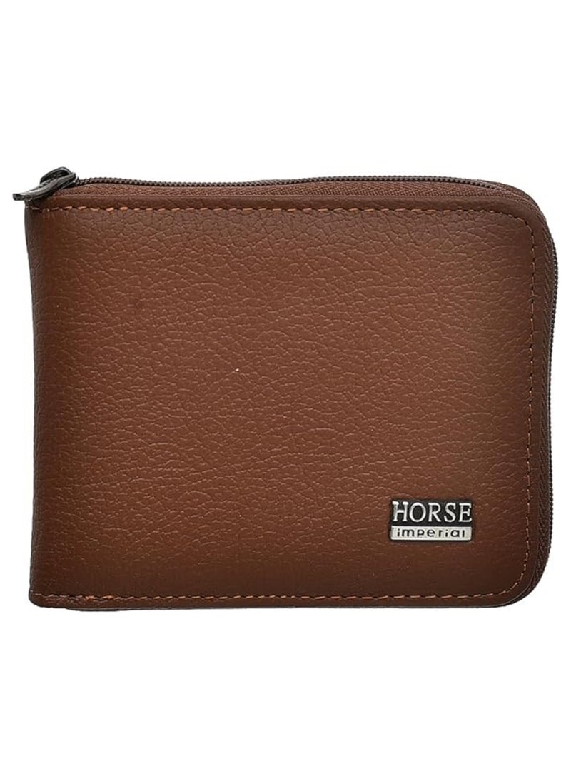 Horse High quality Imperial Horse wallet for men, made of leather, Havan color, brown, faux leather - Image 2
