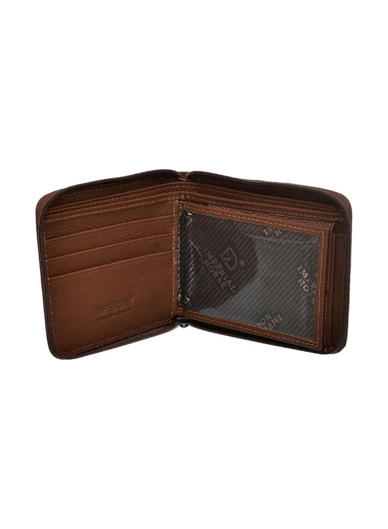 Horse High quality Imperial Horse wallet for men, made of leather, Havan color, brown, faux leather - Image 4