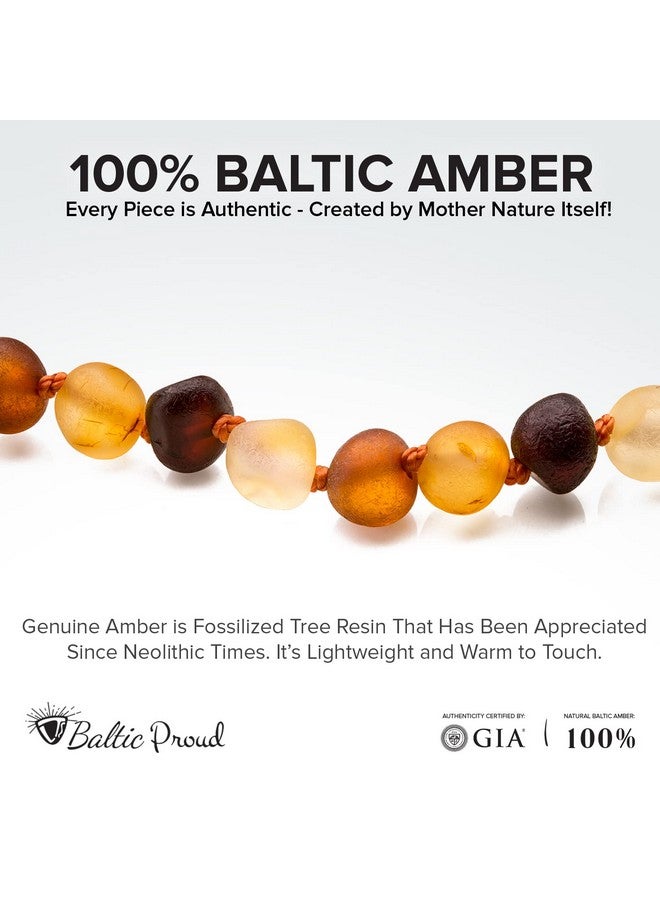 Baltic Proud Raw Amber Necklace And Bracelet Gift Set (Unisex Multi 12.5 Inches/5.5 Inches) - Certified Premium Quality Sea - Image 2