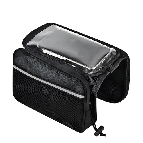 SIAGO SIA134 Polyester Bicycle Double Sided Handlebar Front Frame/Tube Bag with Waterproof Touch Screen Bicycle Pouch Mobile Phone Holder - Image 1