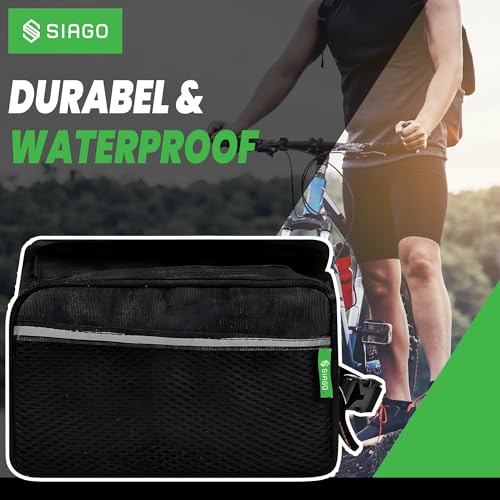SIAGO SIA134 Polyester Bicycle Double Sided Handlebar Front Frame/Tube Bag with Waterproof Touch Screen Bicycle Pouch Mobile Phone Holder - Image 4