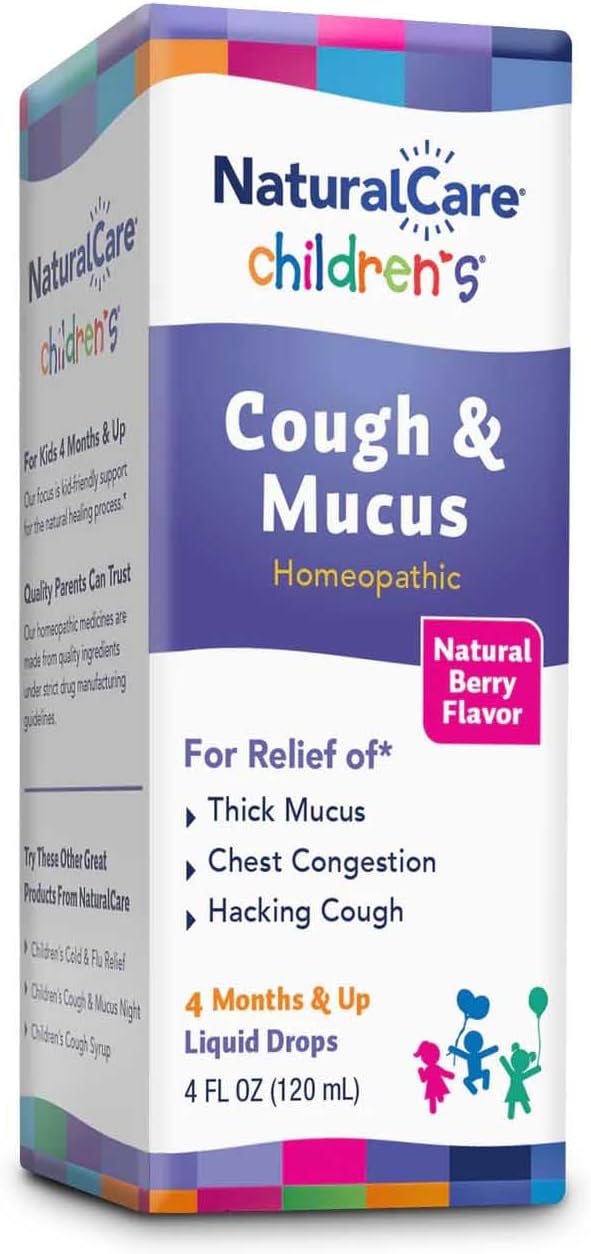 NatraBio NaturalCare Childrens Cough  Mucus Natural Berry Flavored Homeopathic Liquid 4 fl oz - Image 4