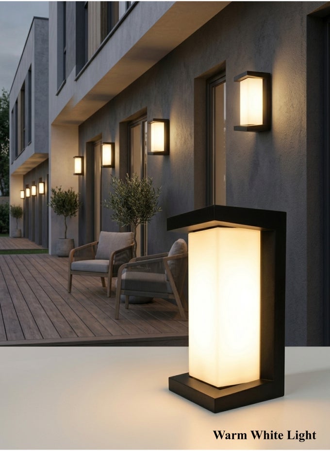 MODERN 18W LED OUTDOOR WALL LIGHT  MINIMALIST WATERPROOF ALUMINUM SCONCE (3000K WARM WHITE)