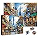 Larkipuzz Beautiful Eiffel Tower Landscape Puzzles for Adults 1000 Pieces Challenging Aesthetic Paris Couples Jigsaw Puzzle Colorful Difficult Art Puzzles - Image 2