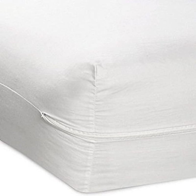 Linen Store Linen Store Premium Mattress Protector Cover Microfiber Waterproof Zippered Mattress Encasement Cover Velcro Zip Ultra Soft  Twin Size 